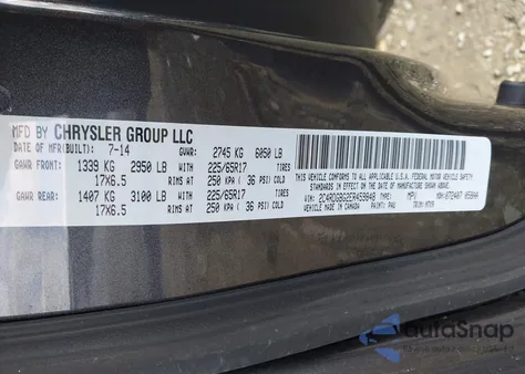 2014 Dodge Grand Caravan Se 30Th Anniversary from USA, damaged, VIN 2C4RDGBG2ER459848